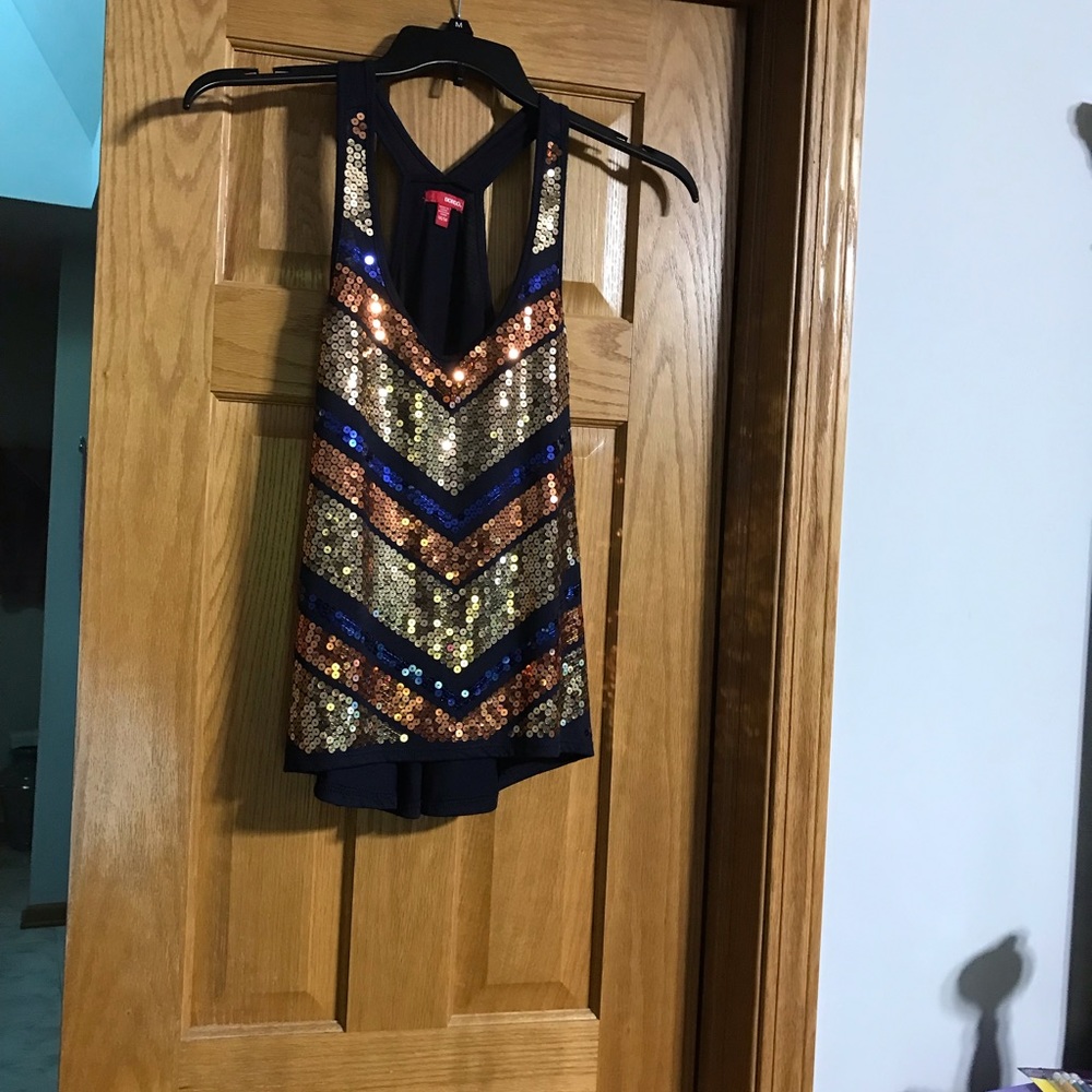 Lady’s Sequin tank top with racer back